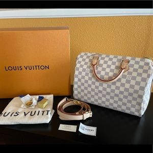 Louis Vuitton Speedy Bandouliere 30 Damier Azur